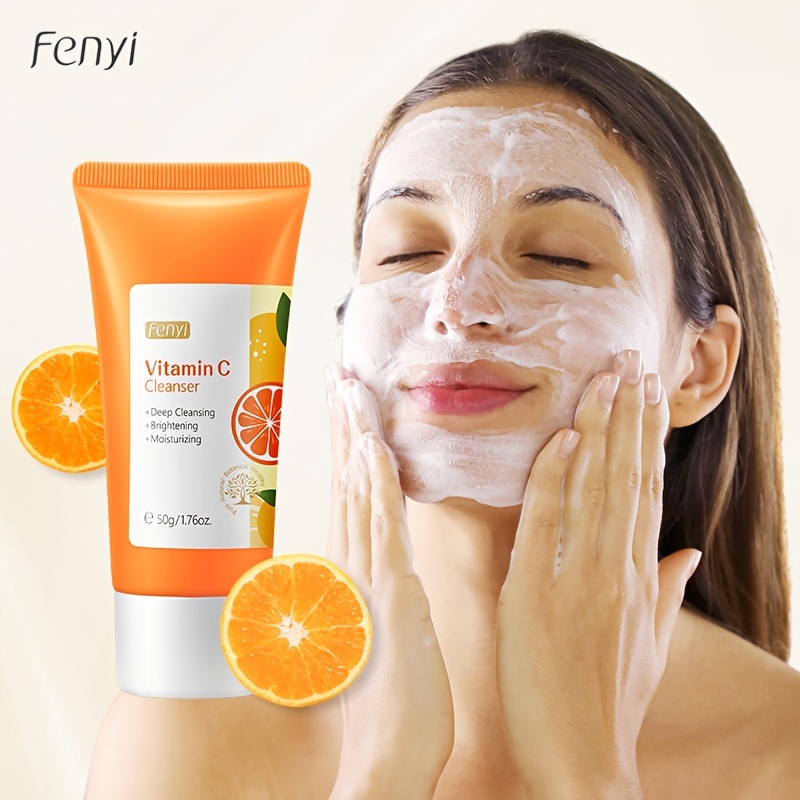 

Green Tea/cherry Blossom/vitamin C Oil Control Cleanser 50g, Deep Cleansing Pores, Even Skin Tone Moisturizing Face Wash Foam