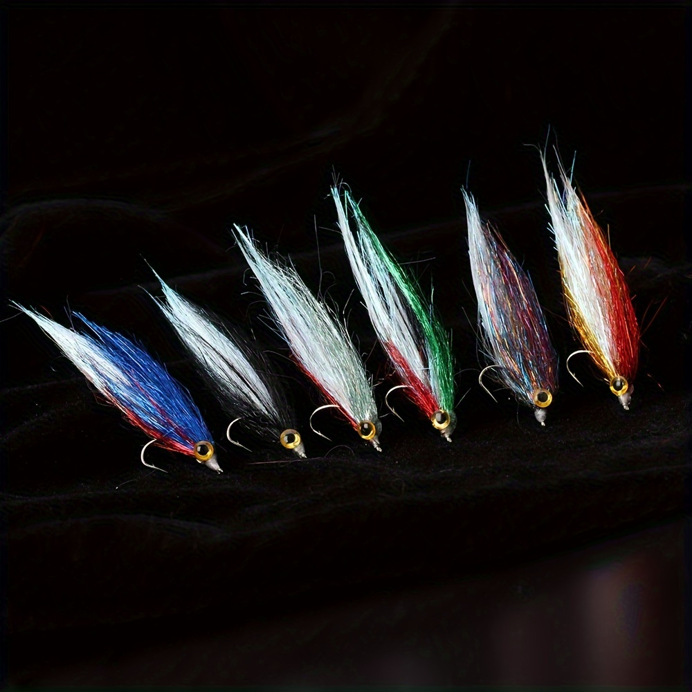 Hand tied Ice Silk Hooks Minnows Fly Bait Artificial Fishing