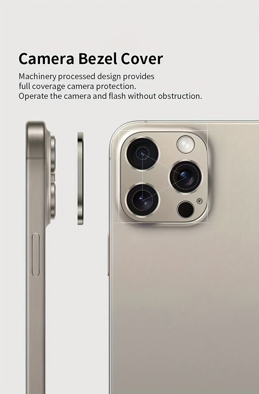 Protecteur d'objectif d'appareil photo Rosso adapté à Apple iPhone 15 Pro / 15  Pro Max