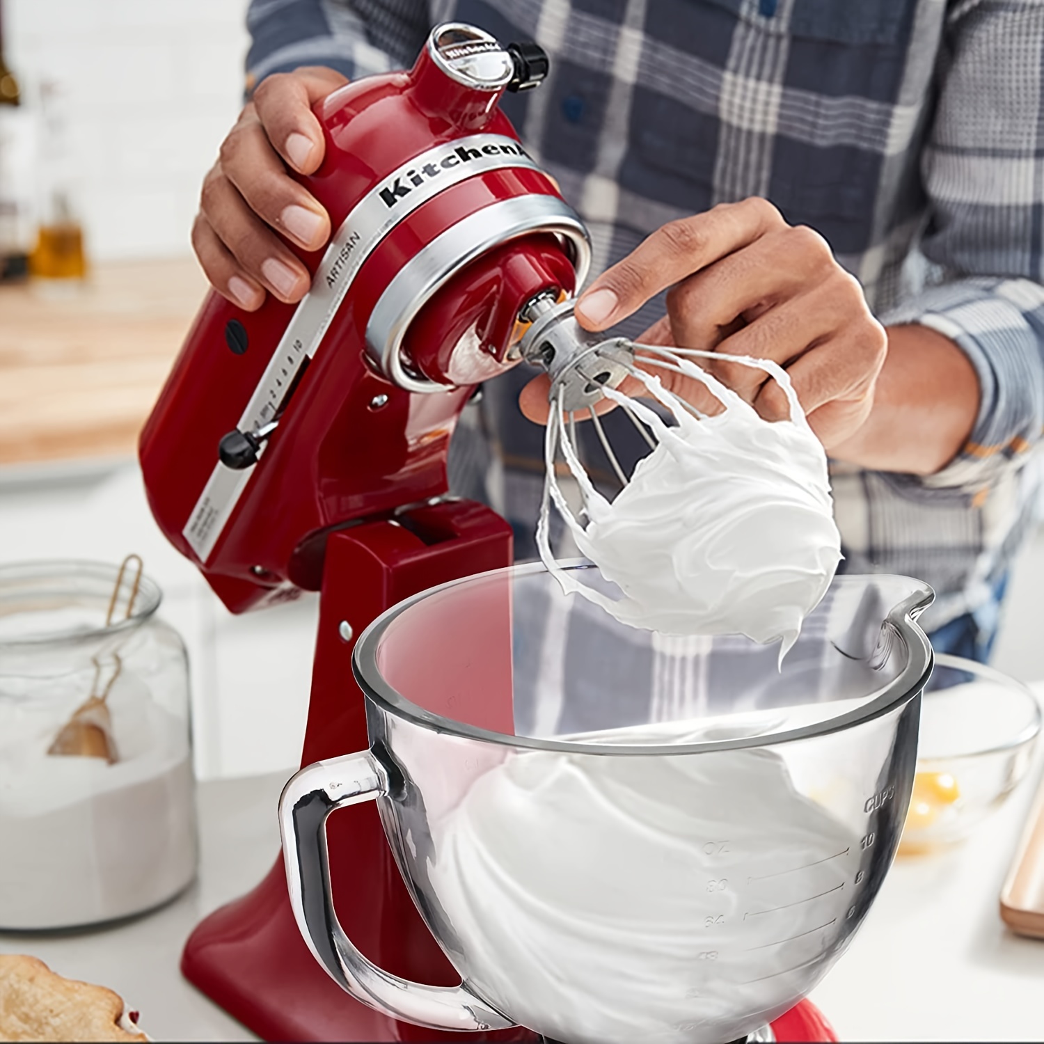 Glass Mixing Bowl 5 Qt, Mixing Bowl For Kitchenaid 4.5 And 5 Quart