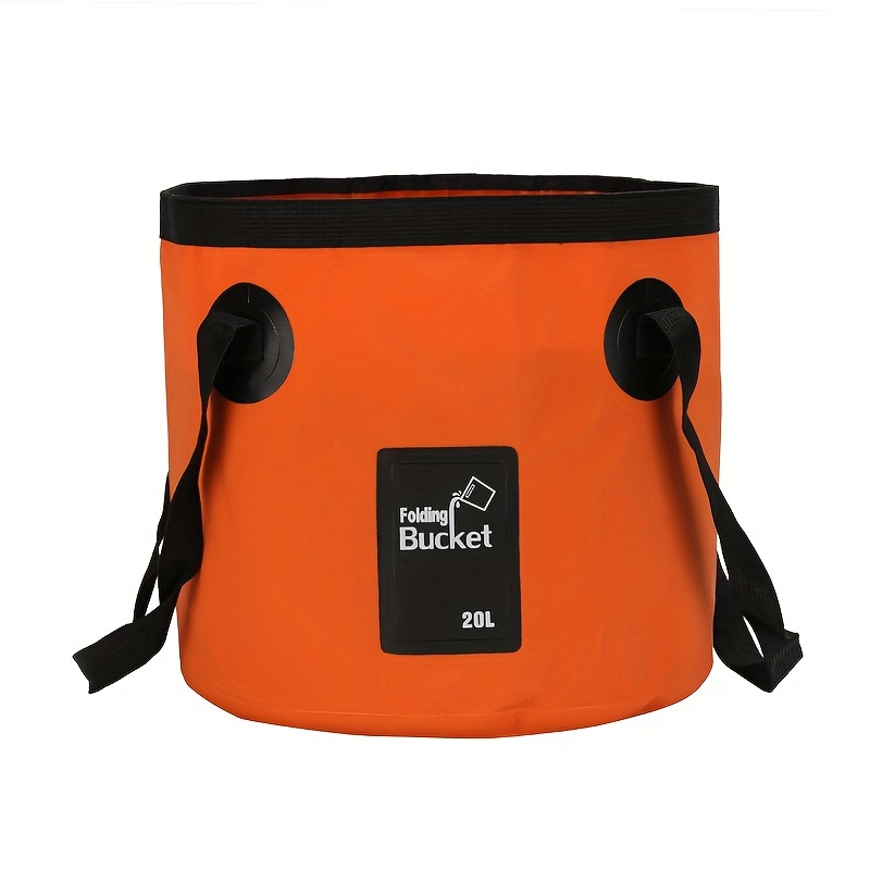 Folding Bucket Outdoor Fishing Bucket Black 20l P7b3 for sale online