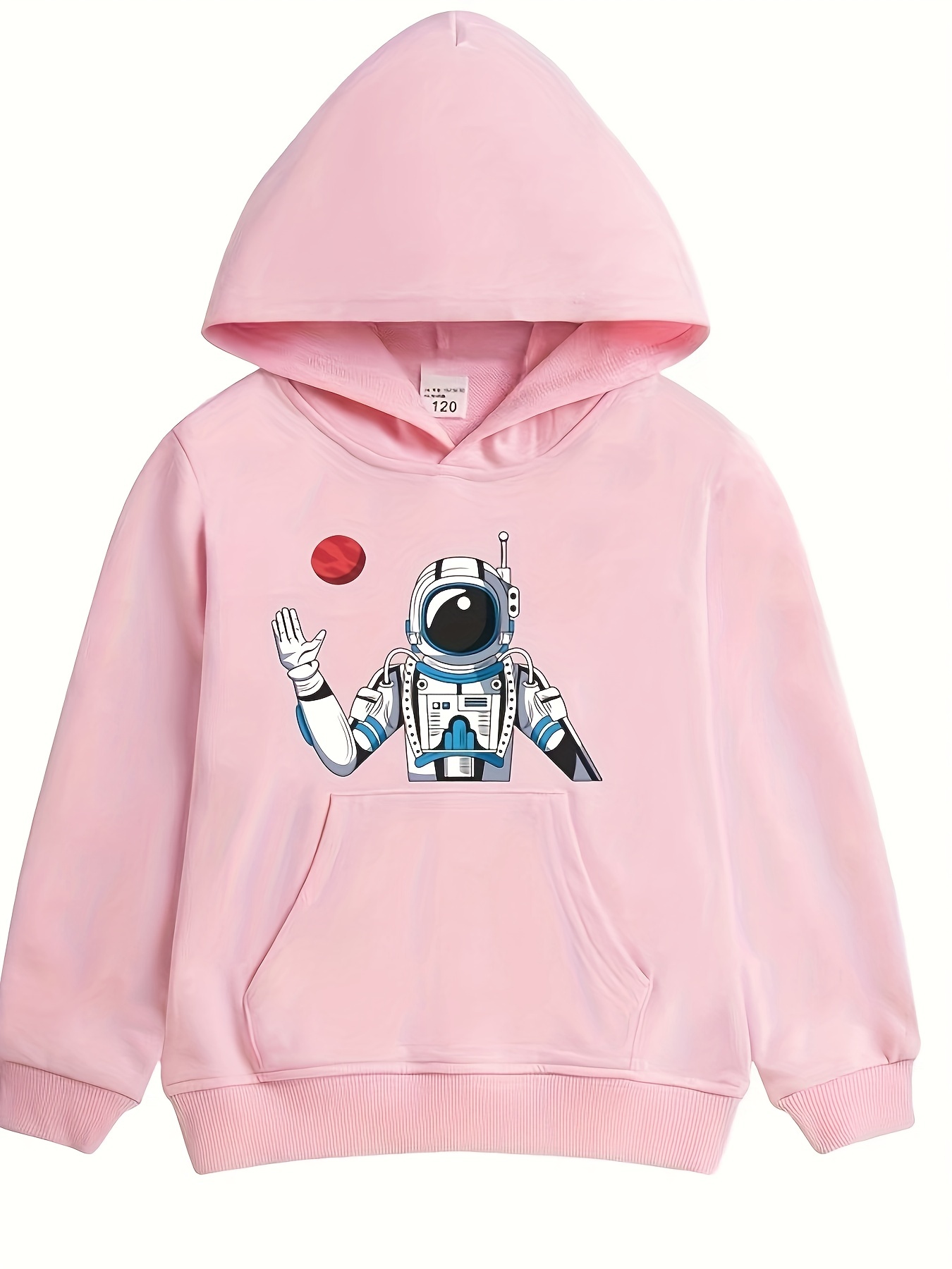 Cool Astronaut And Houston Print Boys Casual Pullover Hooded Long Sleeve  Sweatshirt For Spring Fall, Kids Clothing Outdoor - Temu