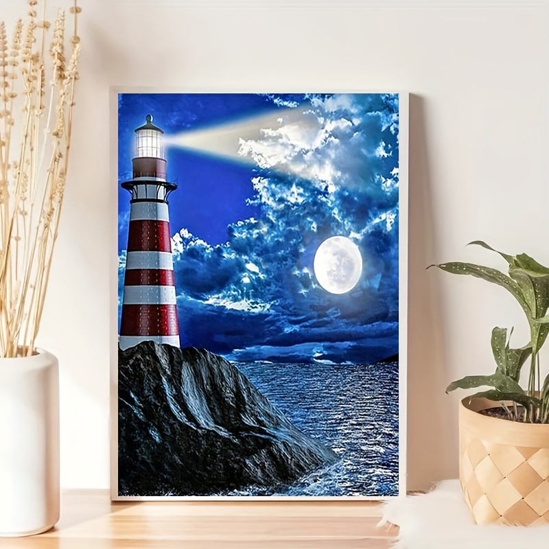 Ocean Lighthouse 5D Diamond Painting Kit Embroidery Square Round