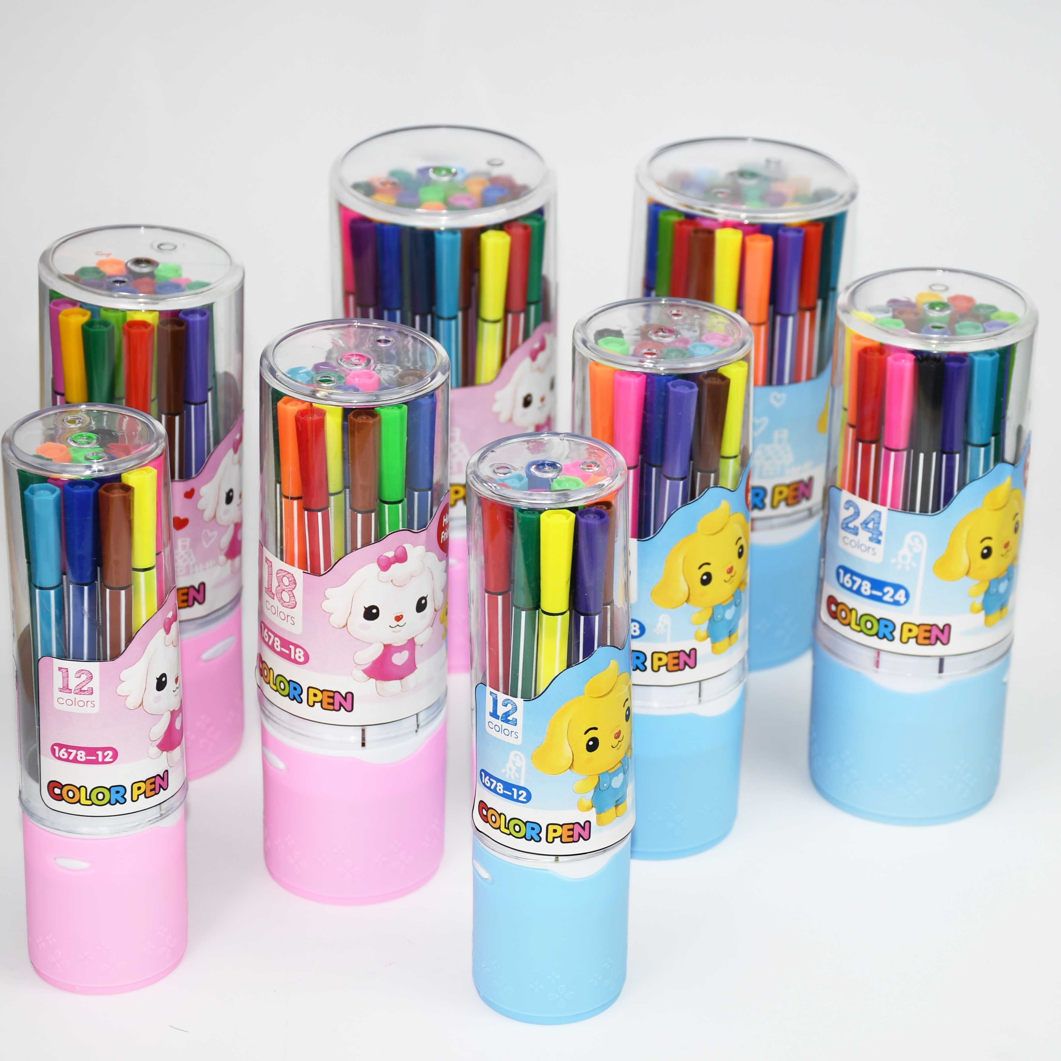 Water Color Pen 12 18 24 36 Colors Of Barrel For Kids And - Temu