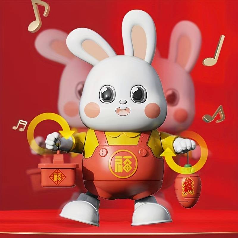 childrens music dancing toy electric rabbit toy with light for boys and girls birthday gift christmas halloween thanksgiving gift details 1