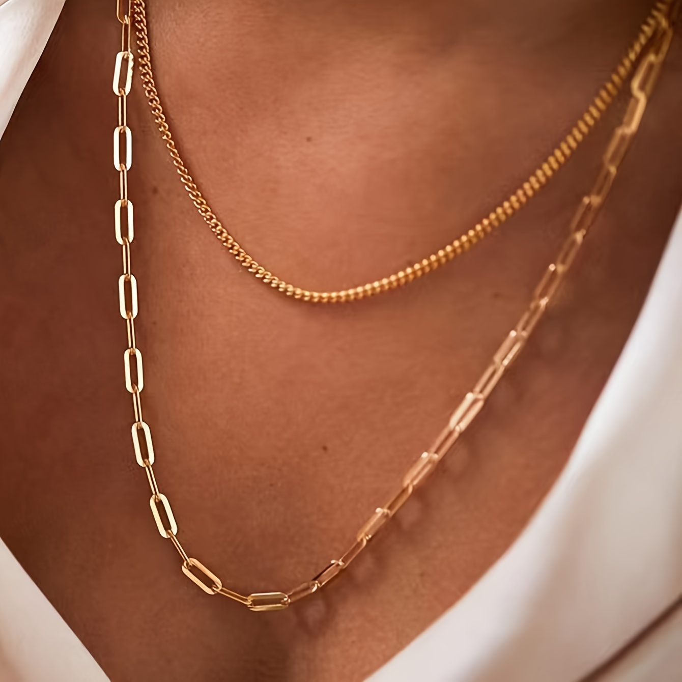 Everyday Paper Clip Chain Necklace Gold