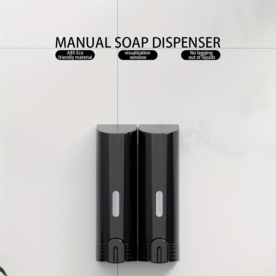  YHSGY Dispensador de jabón doble montado en la pared,  dispensador de champú de jabón para baño, baño, ducha, accesorios : Hogar y  Cocina