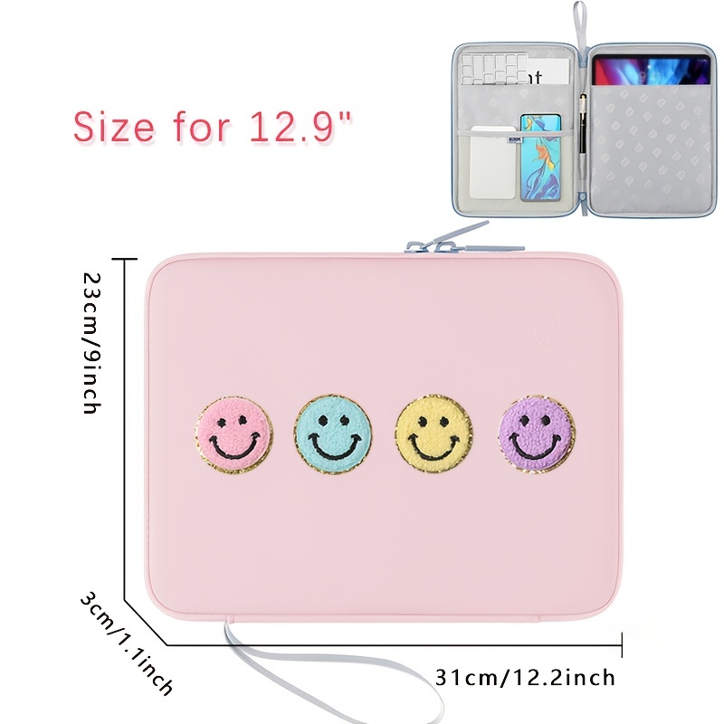 Tablet Sleeve Storage Bag Preppy Letter Pattern Briefcase Temu