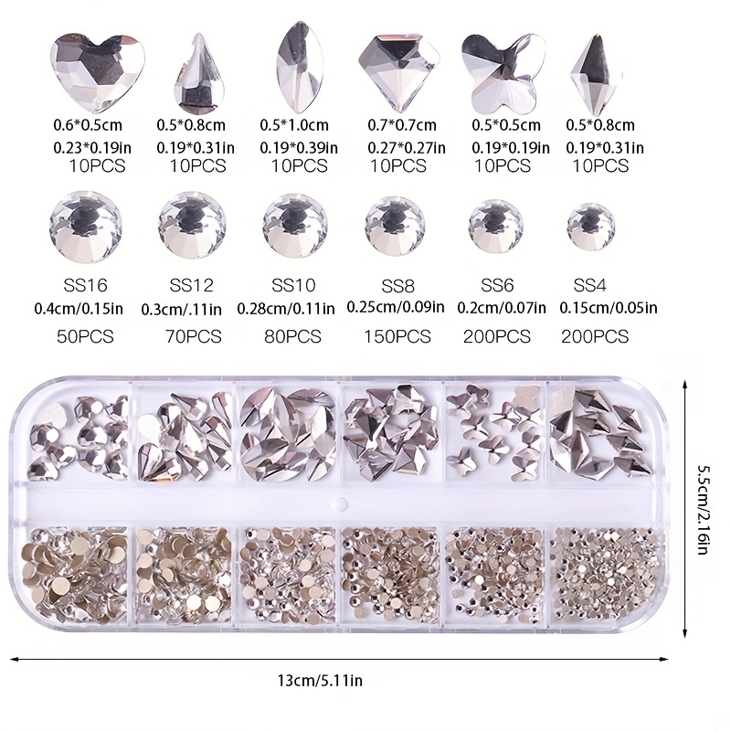3D FlatBack Rhinestones Crystals Glass Nail Art Decoration