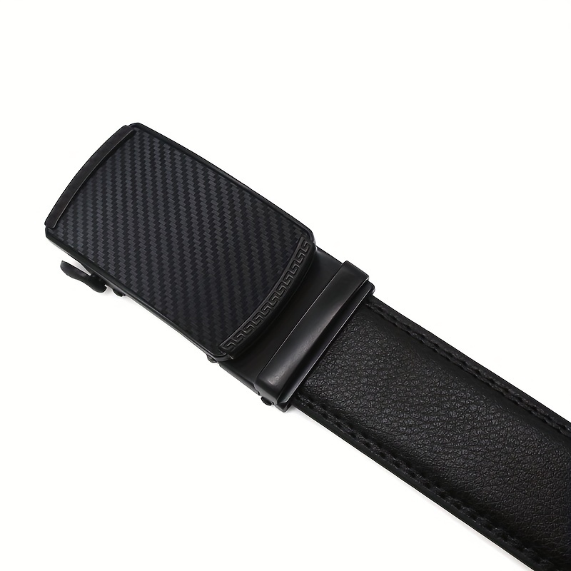 Men's Automatic Buckle PU Leather Belt for Business Suit