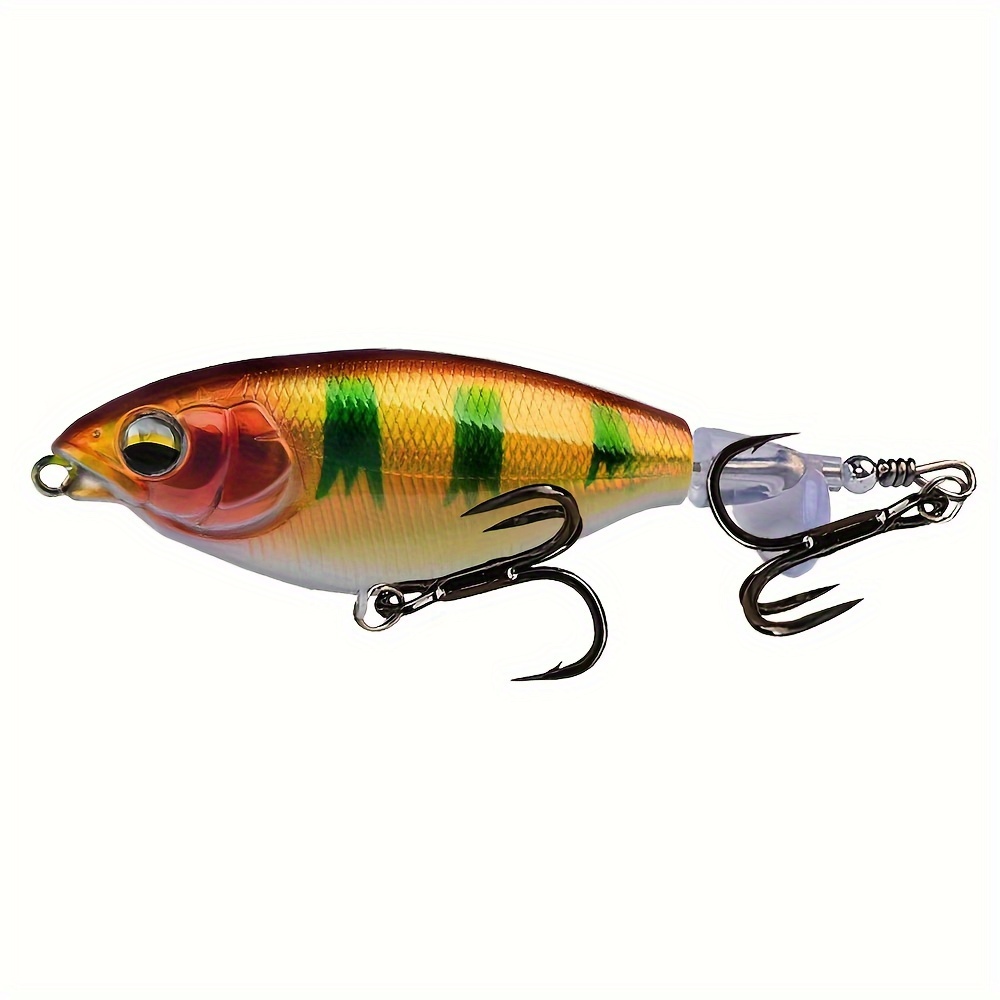 Whopper Plopper - Bass Topwater Lures with Rotating Tail