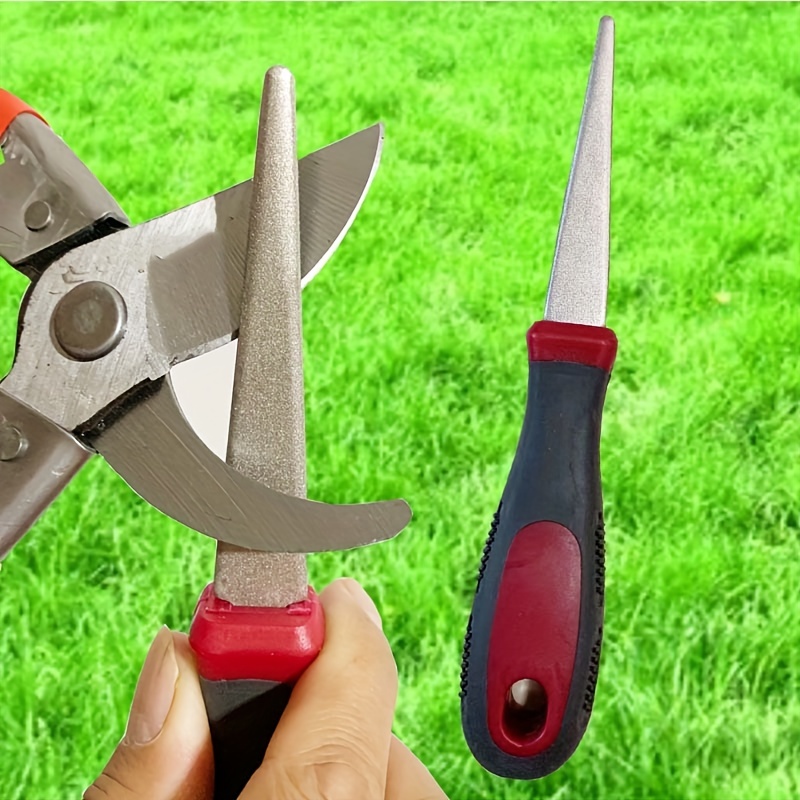 Knife File Sharpener Double-sided Machete Sharpener Garden Tool Sharpener  With Scissors Sharpening Station For Garden Tool - AliExpress