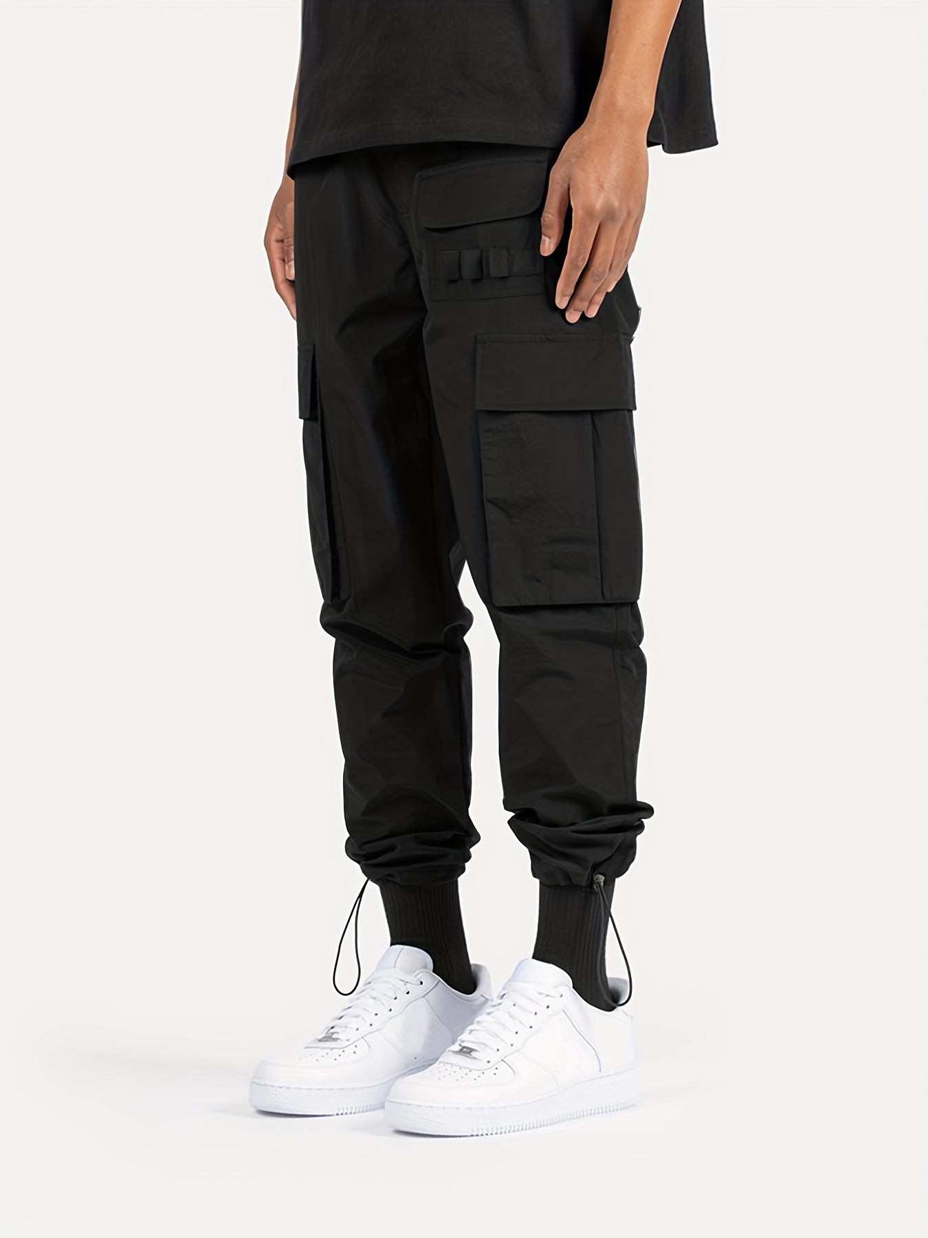 Summer thin functional wind pants men's loose hip-hop big pocket