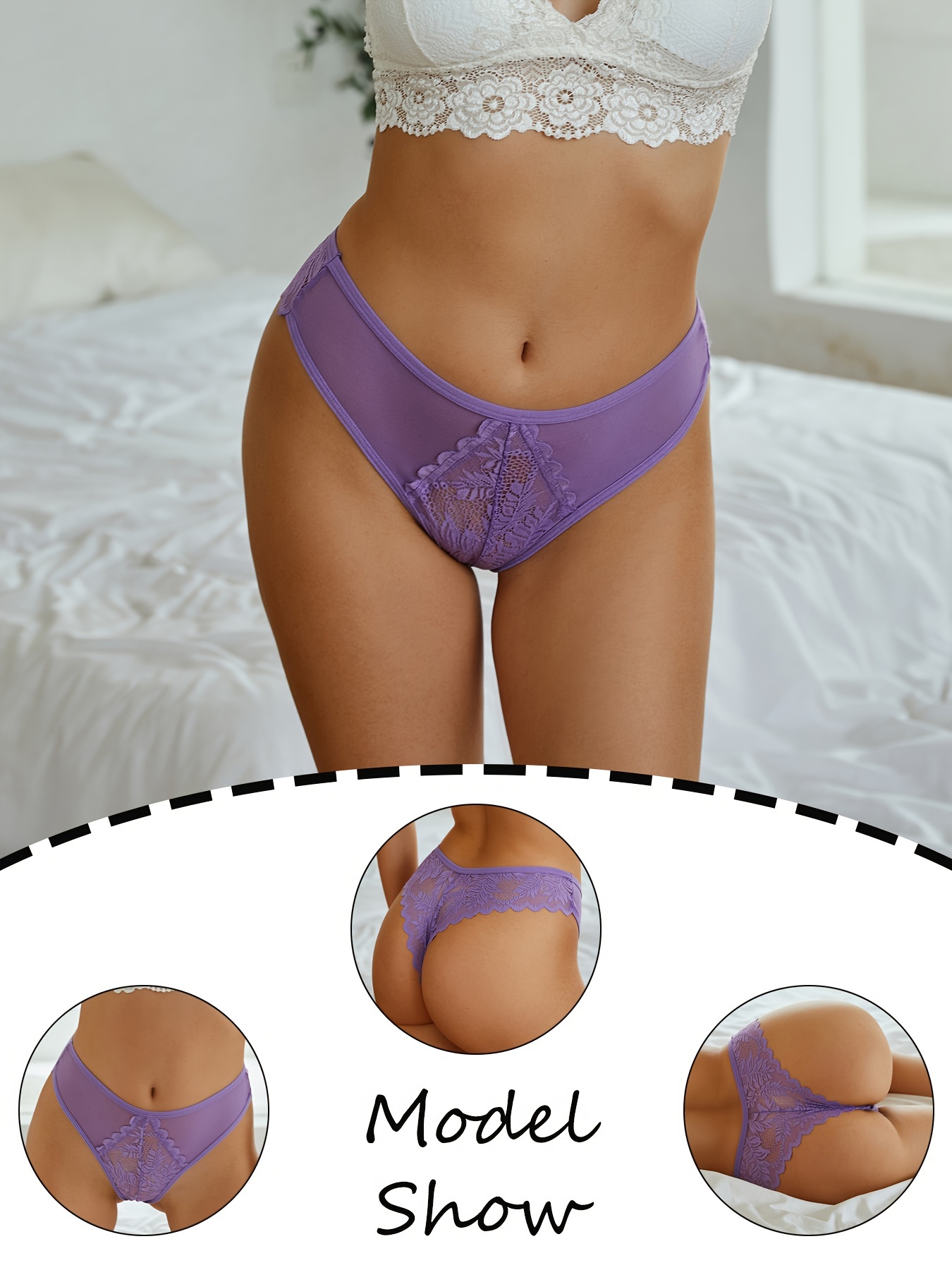 Thong Sexy Woman Panties 7 Underpants Panty Briefs (Color : B, Size :  Small) : : Clothing, Shoes & Accessories