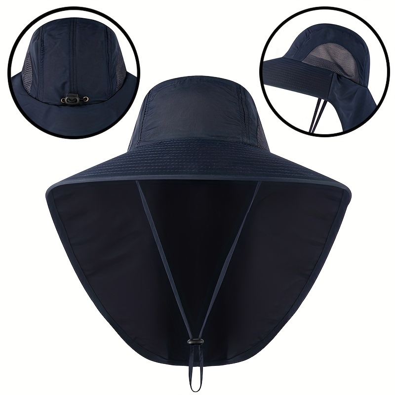 PJ.SDZM 2PCS/LOT New Arrival Lengthened Eaves Quick Dry Breathable Hat  Men's Breathable Sunshade Hat Leisure Travel Hats, 🧢 Cap Shop Store