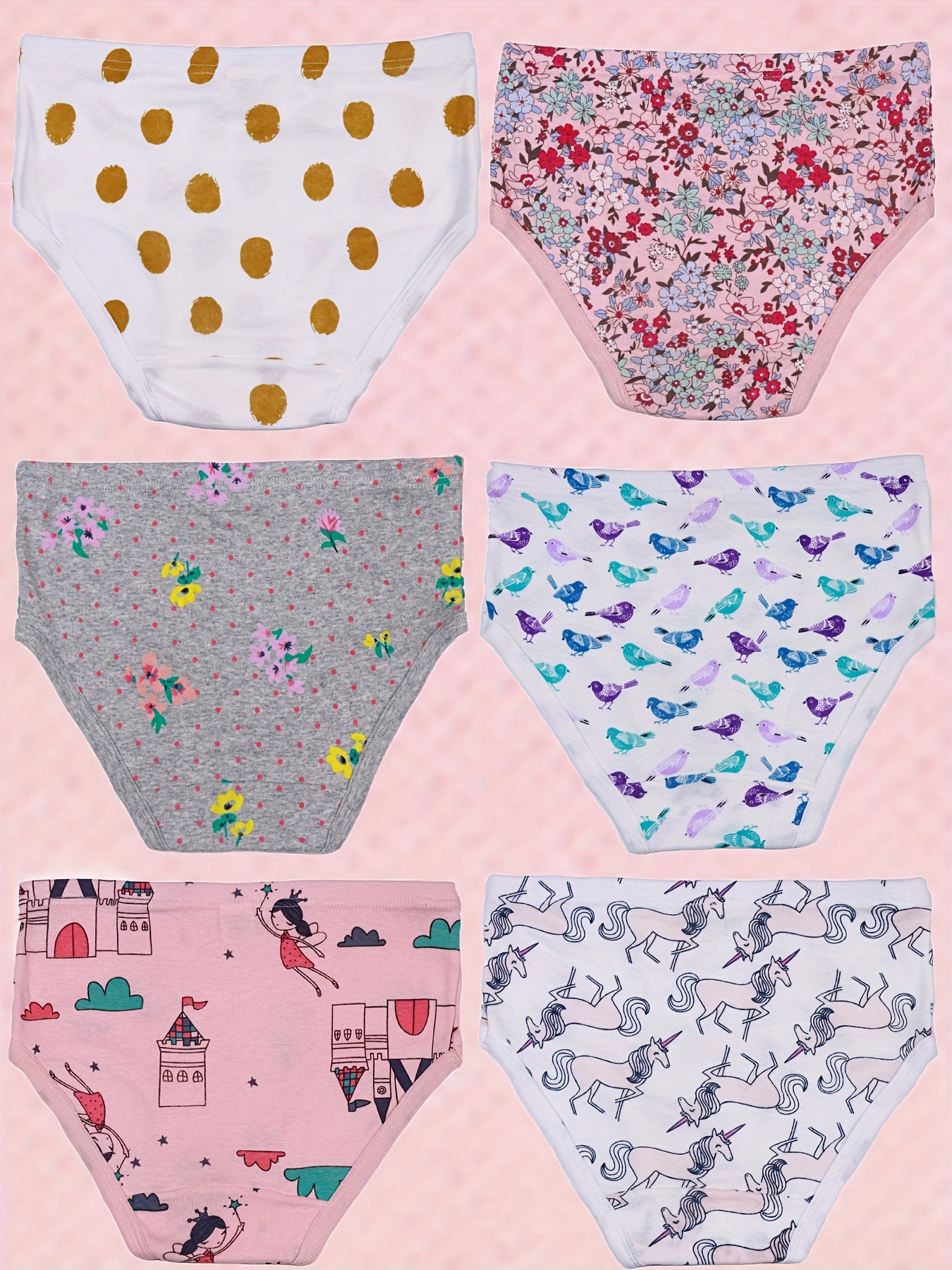 5 Pcs/lot Children's Underwear Small Dot Triangle Cotton Underwear