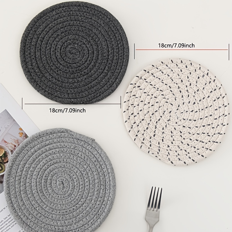 Kitchen Pot Holders Set Trivets Set 100% Pure Cotton Thread Weave