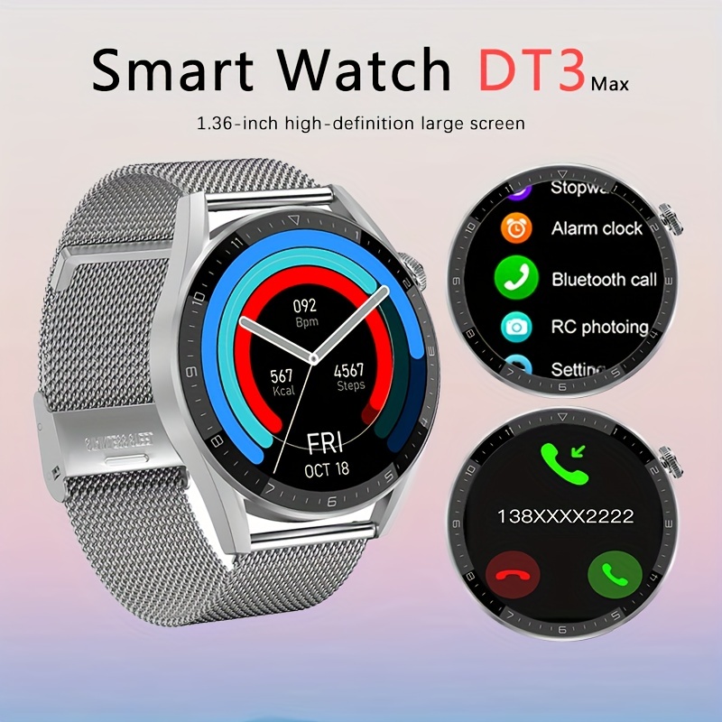 NFC Smart Watch hombres pantalla táctil completa llamada Bluetooth GPS  Track Brújulas IP68 Frecuencia Cardíaca ECG 1,5 pulgadas smartwatch para  Apple samsung