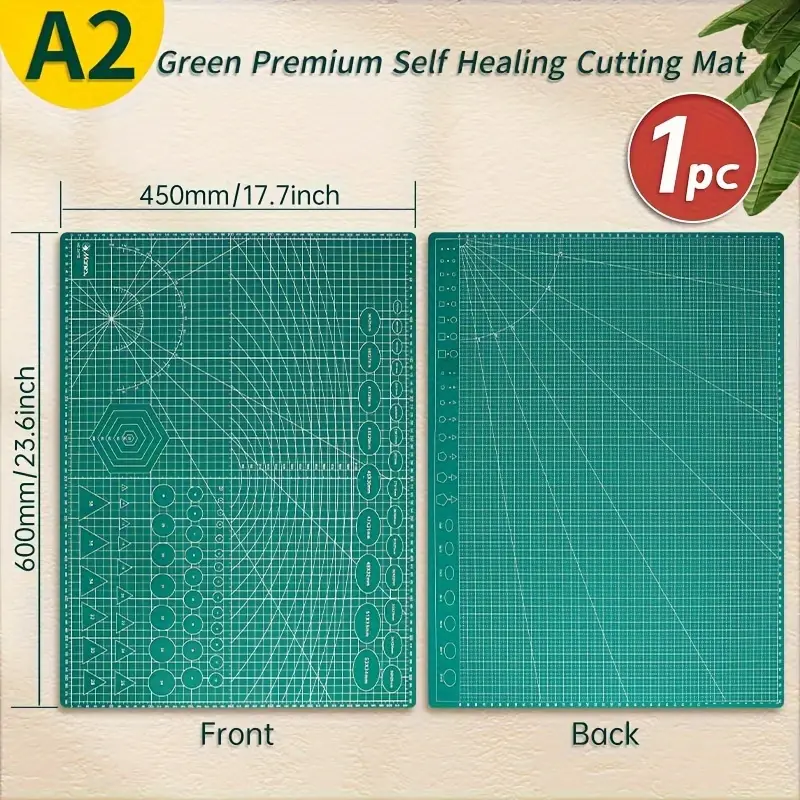 Marie's Self Healing Cutting Mat Green/grey Double sided Mat - Temu