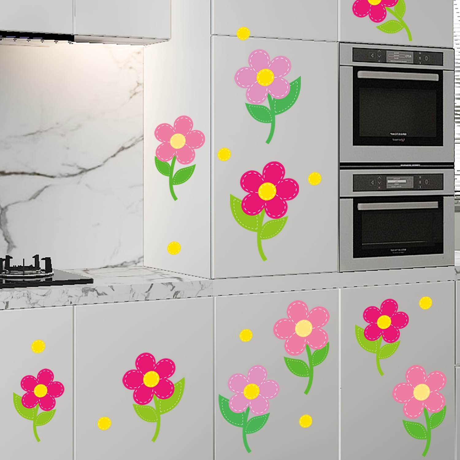 Auto-Adhésif Mur Stickers Autocollant Muraux Décor Floral