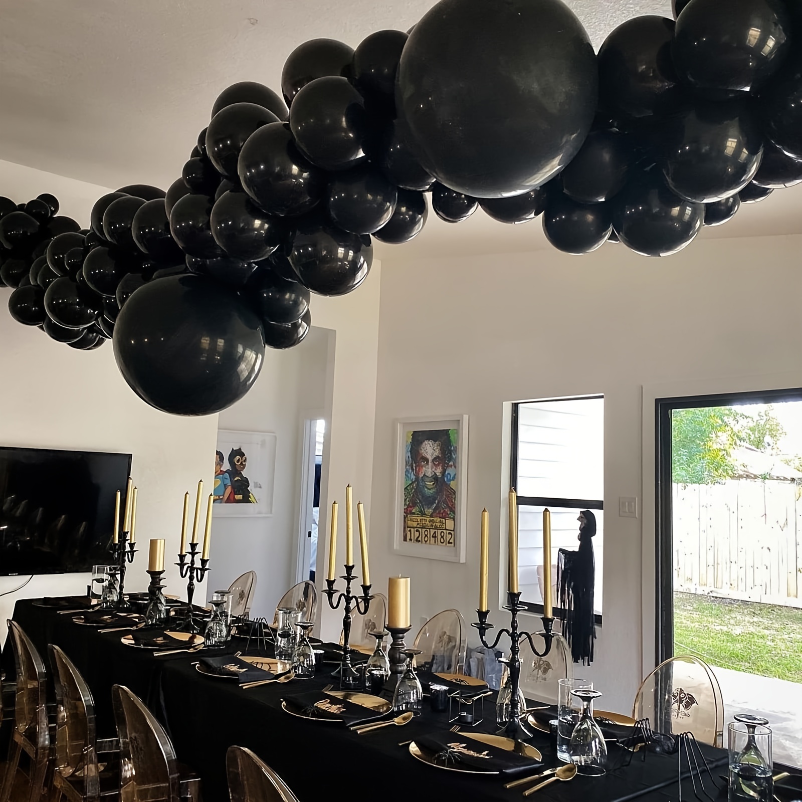 Globos negros de 18 pulgadas, globos negros grandes de látex negros de  calidad, globos negros de decoración de fiesta, 15 unidades