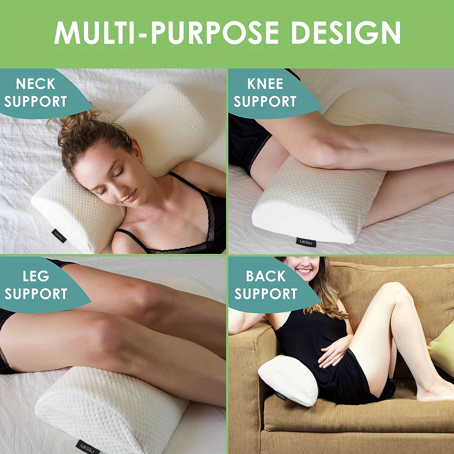 Large Semi cylindrical Pillow For Legs Knees Lumbar Support - Temu