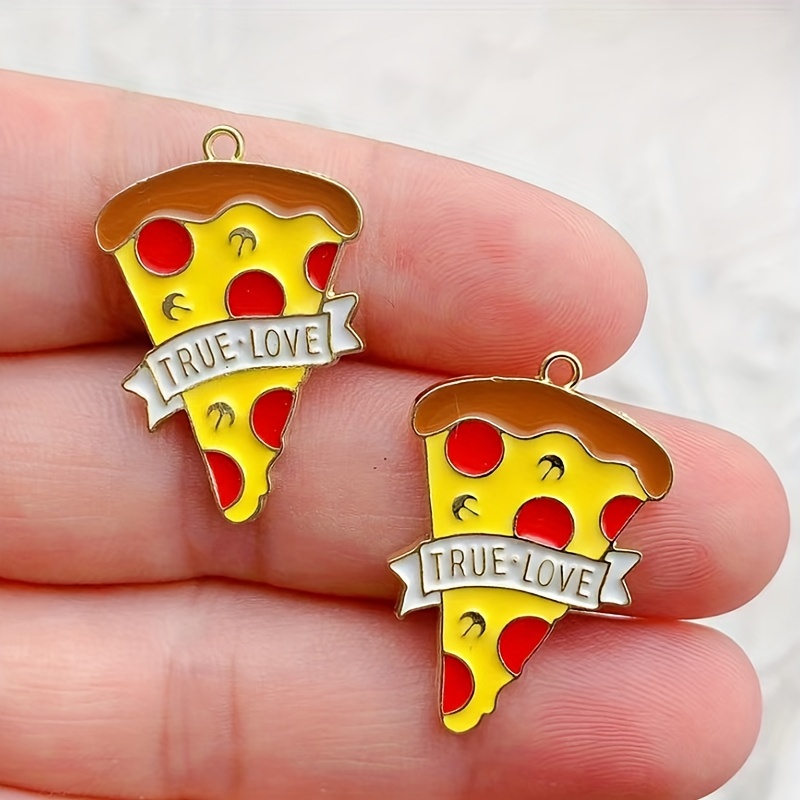 Simulation Food Charms Hamburger Pizza Hot Dog Heart Shape - Temu