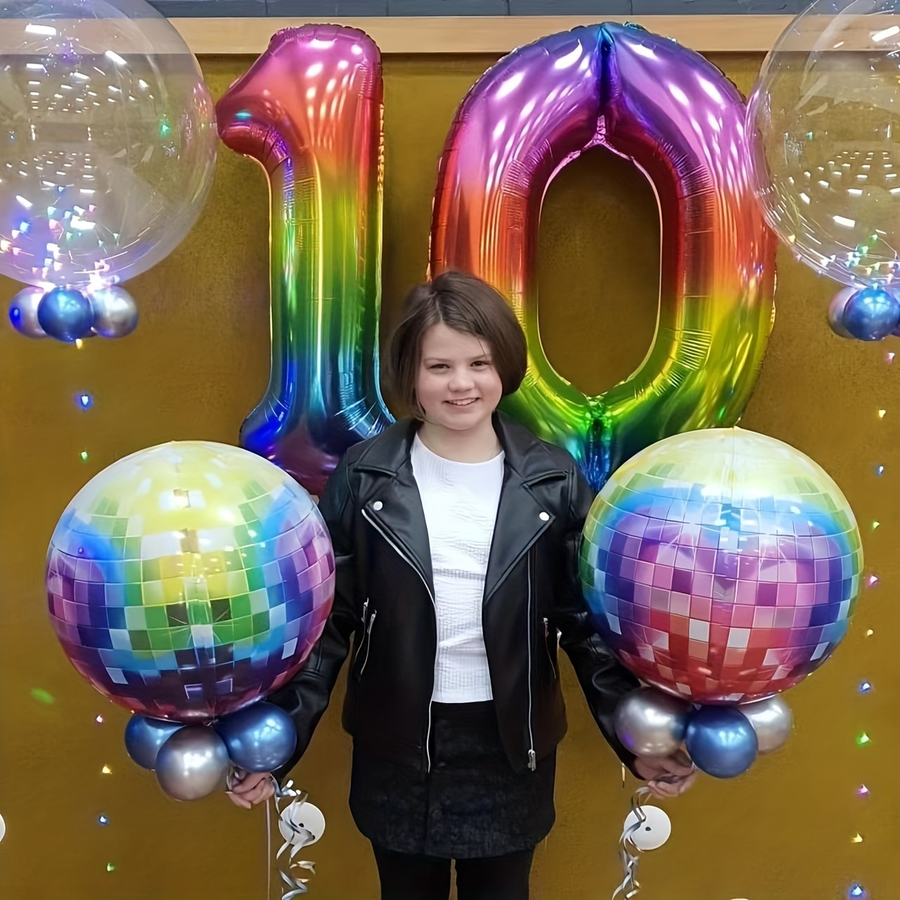 Lot de 32 grands ballons disco multicolores de 55,9 cm - Ballons disco 4D  pour décoration de fête d'anniversaire des années 70, 80, 90, Happy New  Year