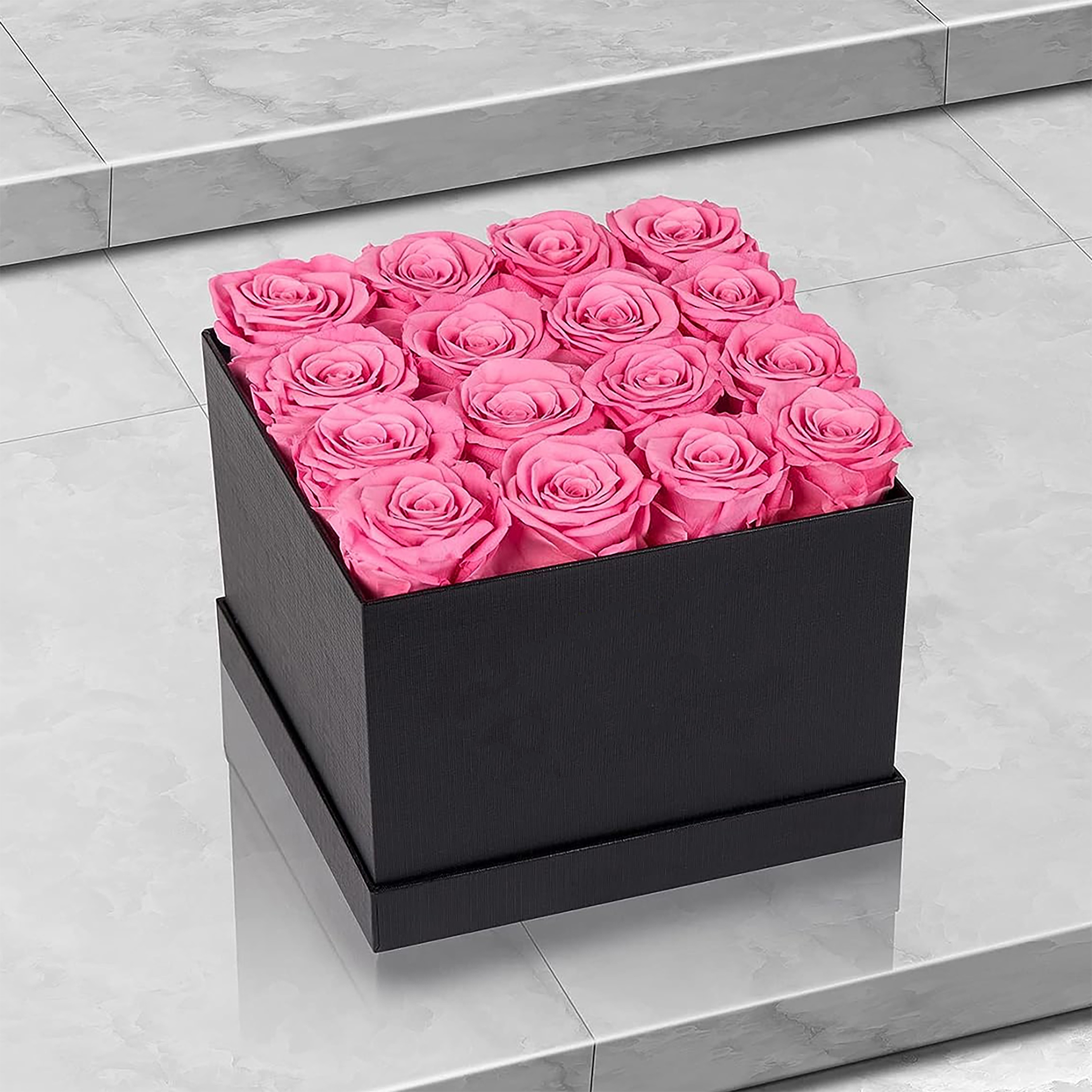 16 Rosas Preservadas Con Flores Eternas En Caja Flores - Temu