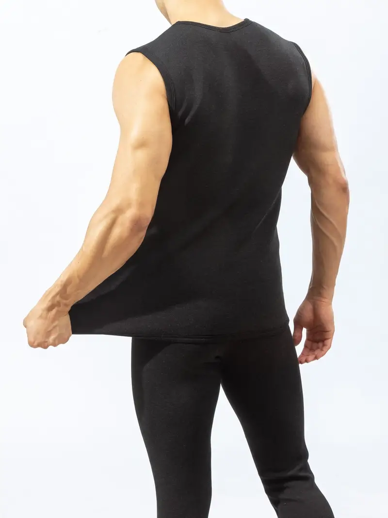 Men's Fleece Thermal Underwear Set Base Layer Sets Fall - Temu