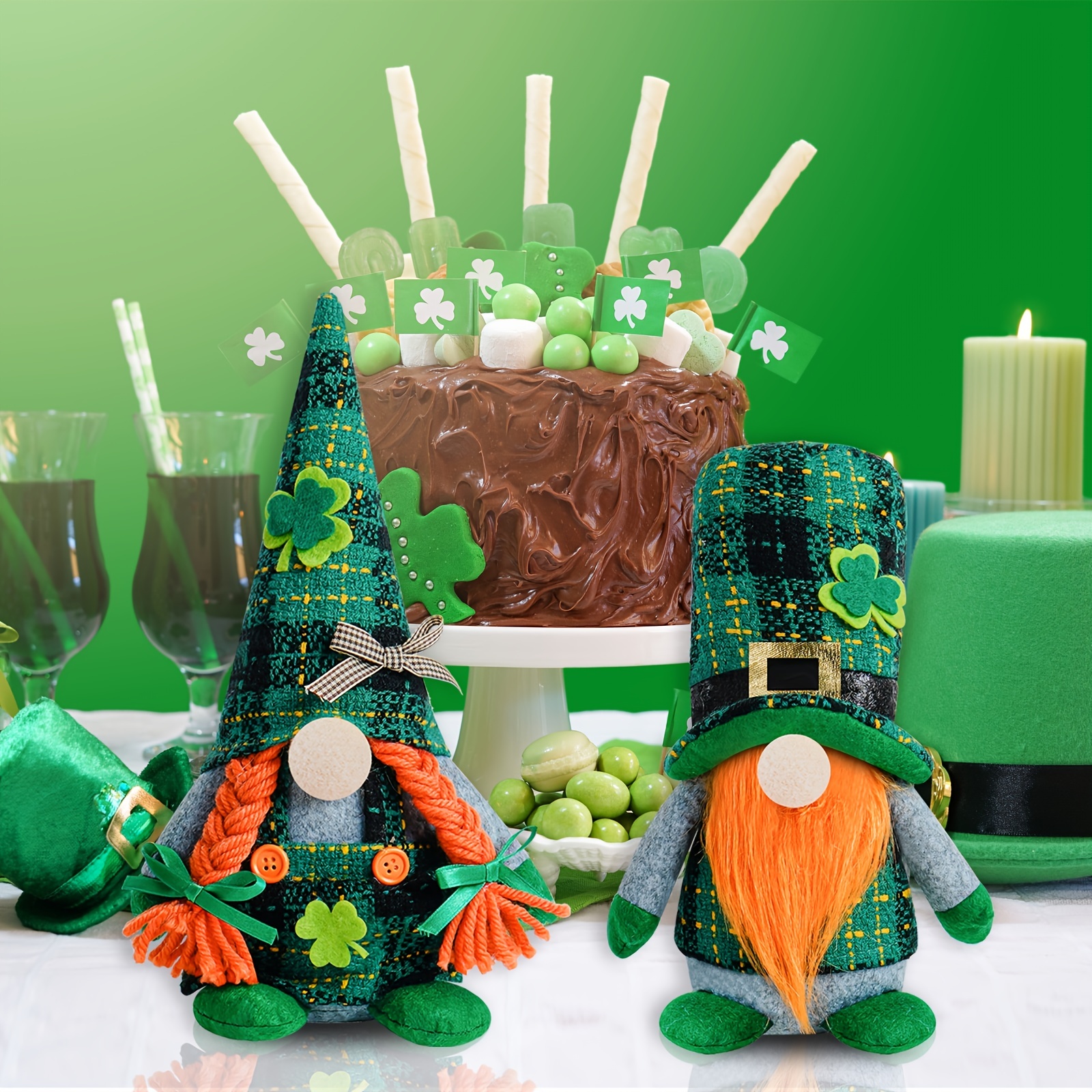 1pc St. Patricks Day Irish Day Decoration Green Little Doll - Temu