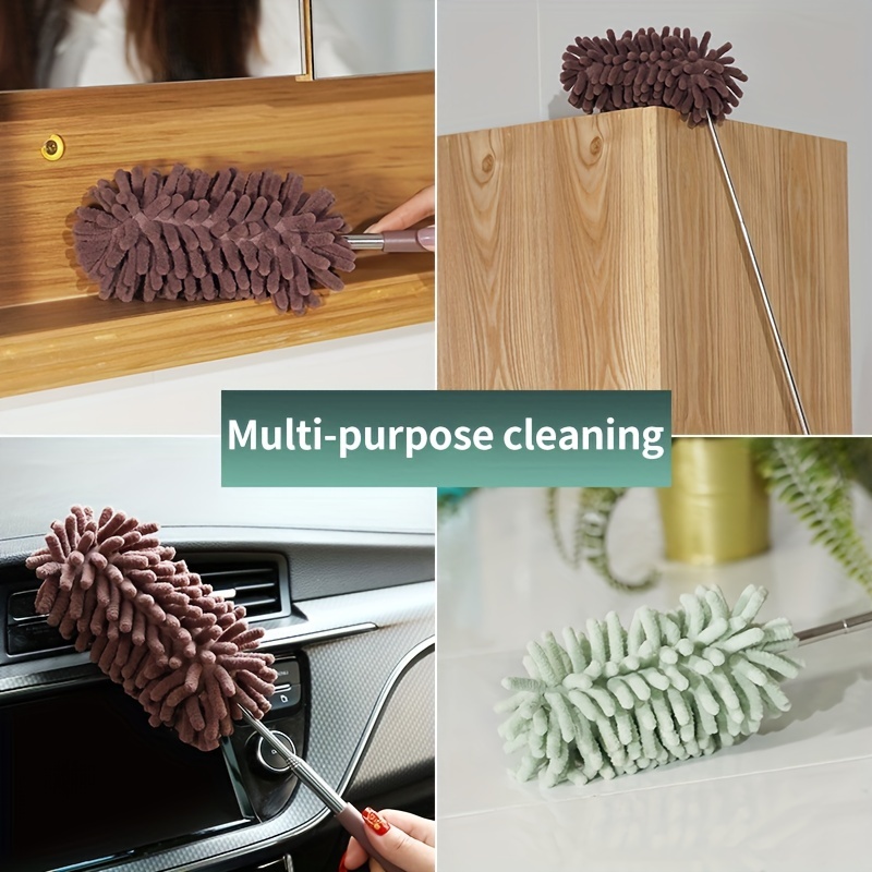 Mini Telescopic Dust Duster Handle Chenille Retractable - Temu