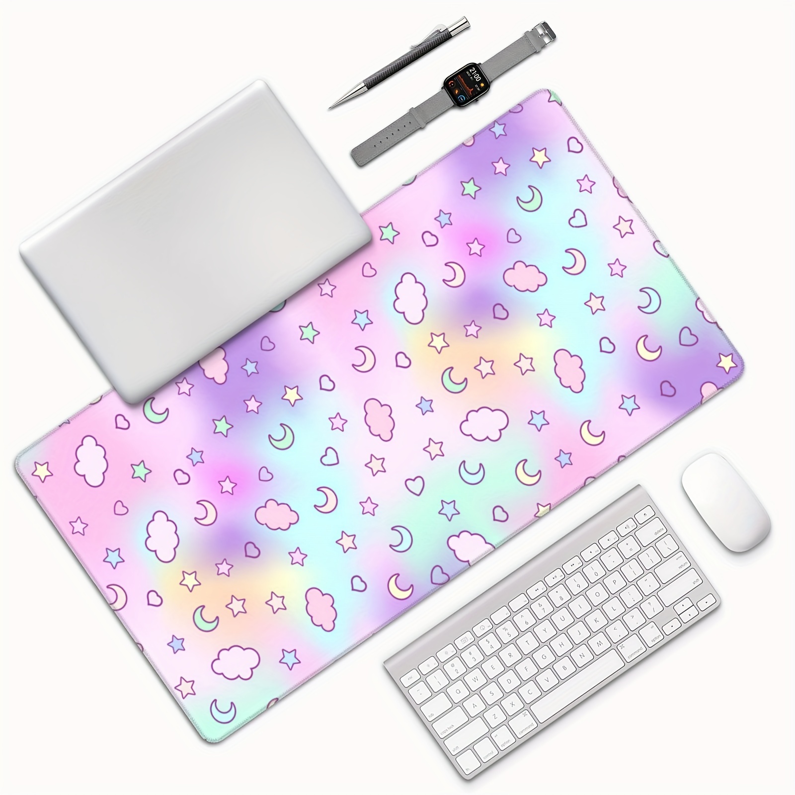 Kawaii Moon Star Mouse Pad Girly Accessories Cute Carpet - Temu