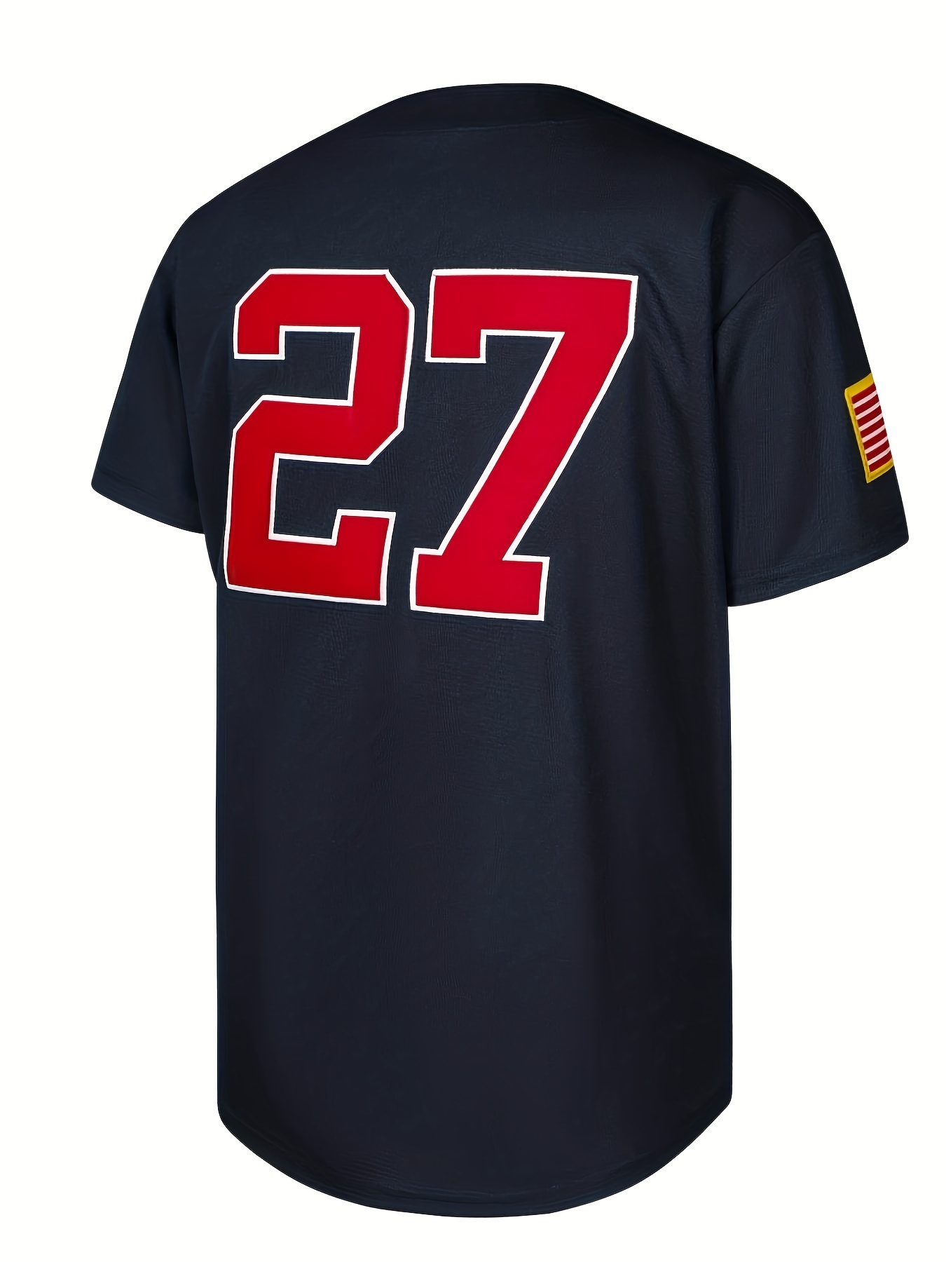 Men's Usa Baseball Jersey, #27 99 3 20 Embroidery Slightly Stretch