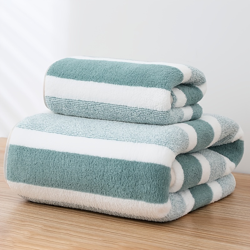 Beach Towel Set of 3: Grey, Green, Sky Blue