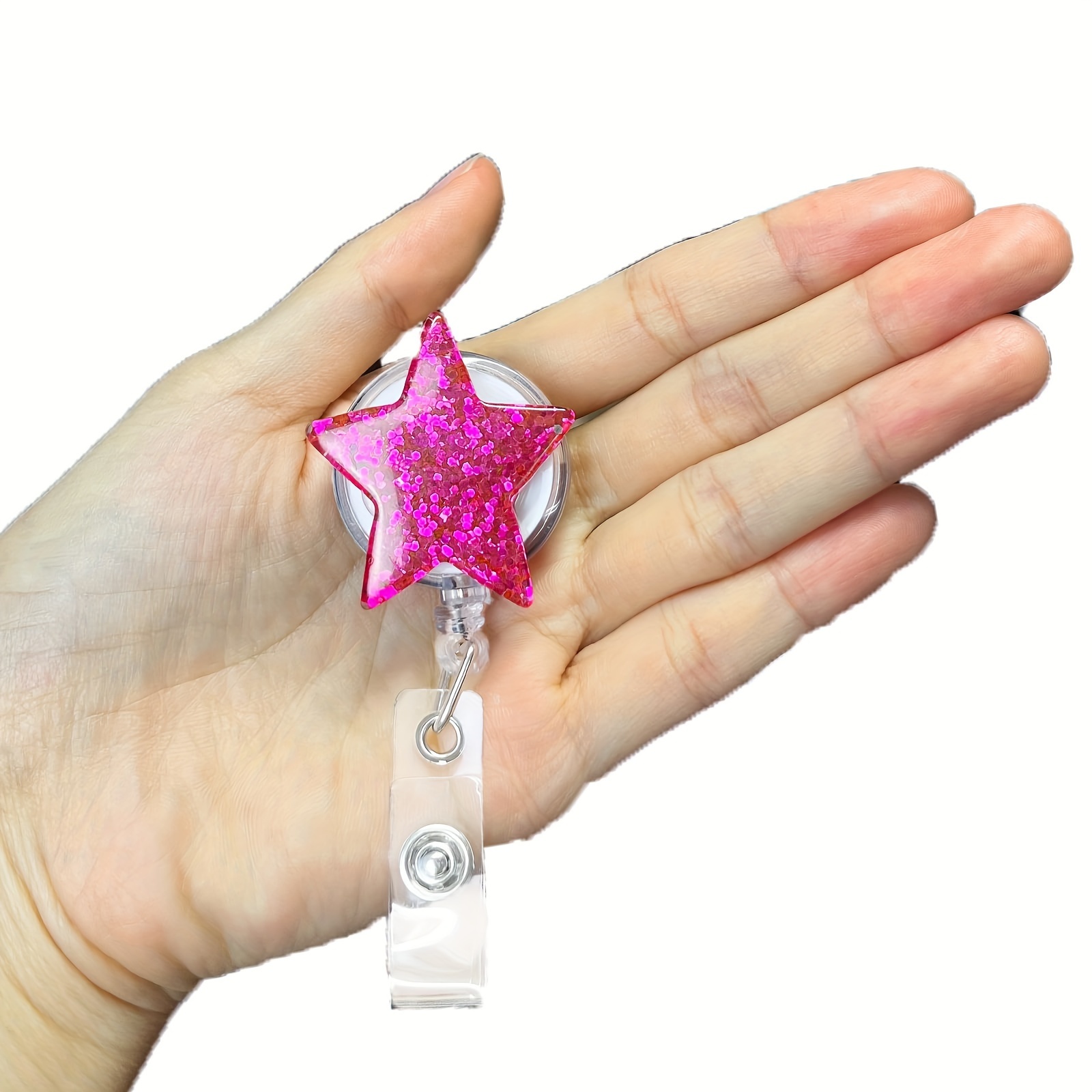 Star Glitter Nurse Badge Reel Pen Kit Mini Highlighter Permanent