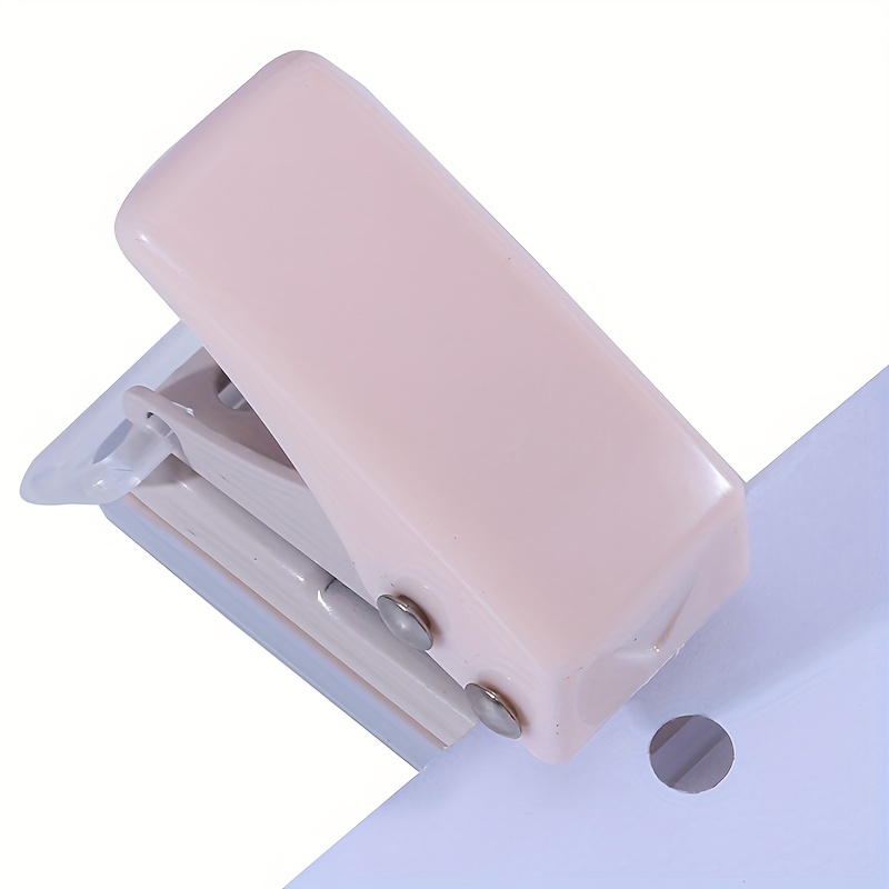 Perforadora de papel de mano con forma de minúscula, perforadora pequeña de  un solo agujero de 0.236 in para papel de manualidades, ropa de etiqueta