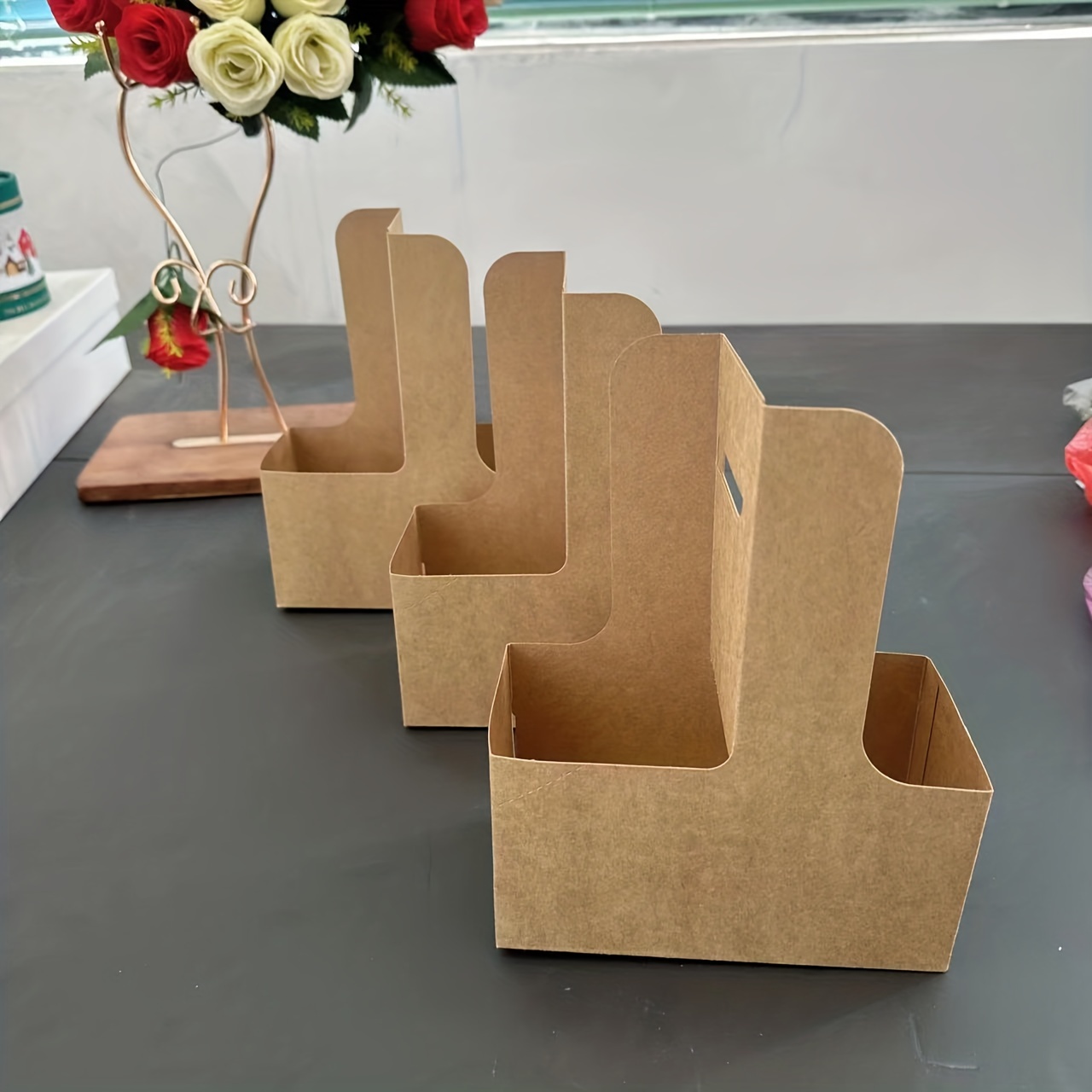 12pcs Kraft Paper Gift Bag Birthday Party Packaging Bags Strawberry Peach  Lemon Printing Wedding Gifts for Guest Small Punch