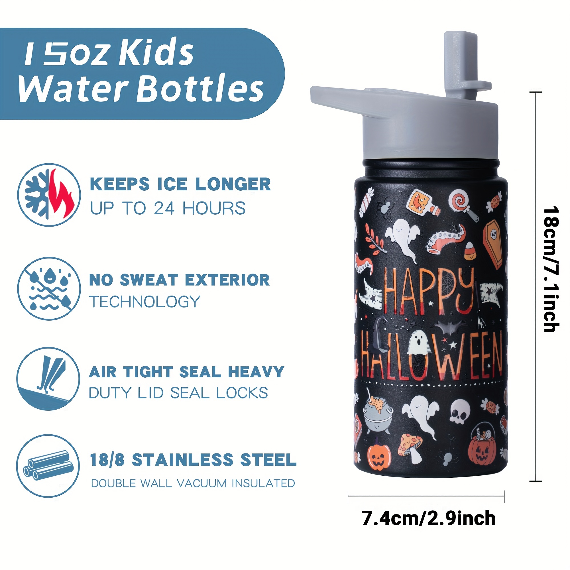 Halloween Vacuum Thermal Cup Halloween Water Bottle For School