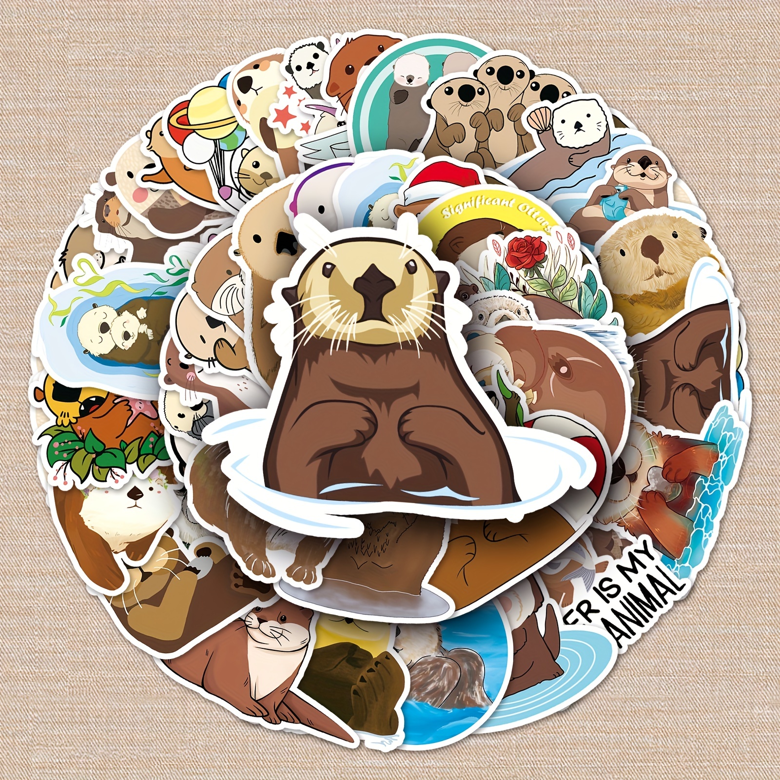 Adorable Otter Animal Cartoon Stickers Perfect For Diy - Temu