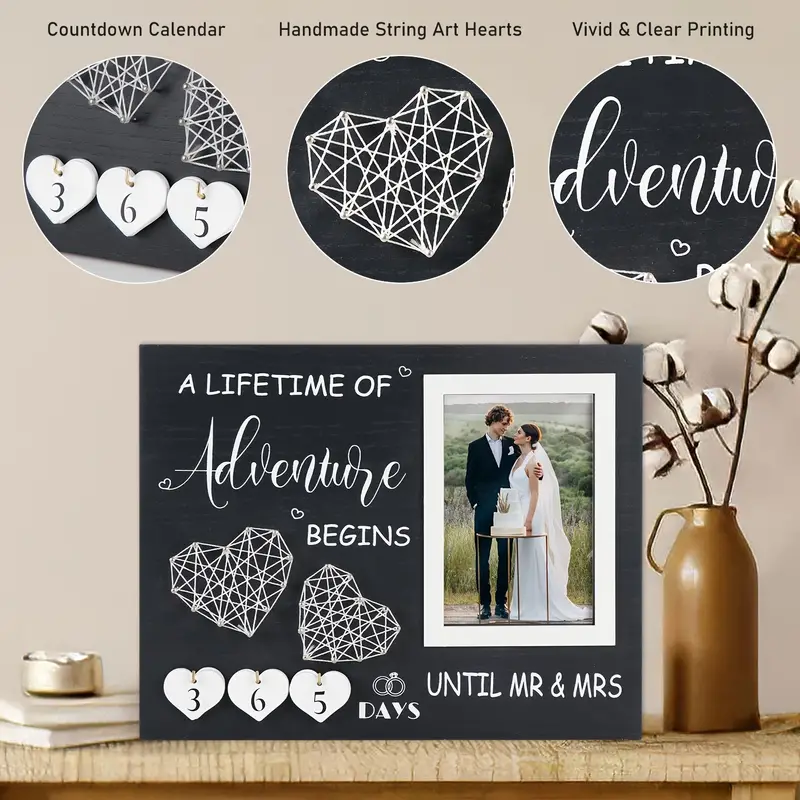 Set Wedding Picture Frame Dark Gray Single Photos Marriage Photo Frame  Wedding Gifts Engagement Gifts For Couples Unique Engagement Gift For Women  Newly Engaged Bridal Shower Gifts For Newlyweds