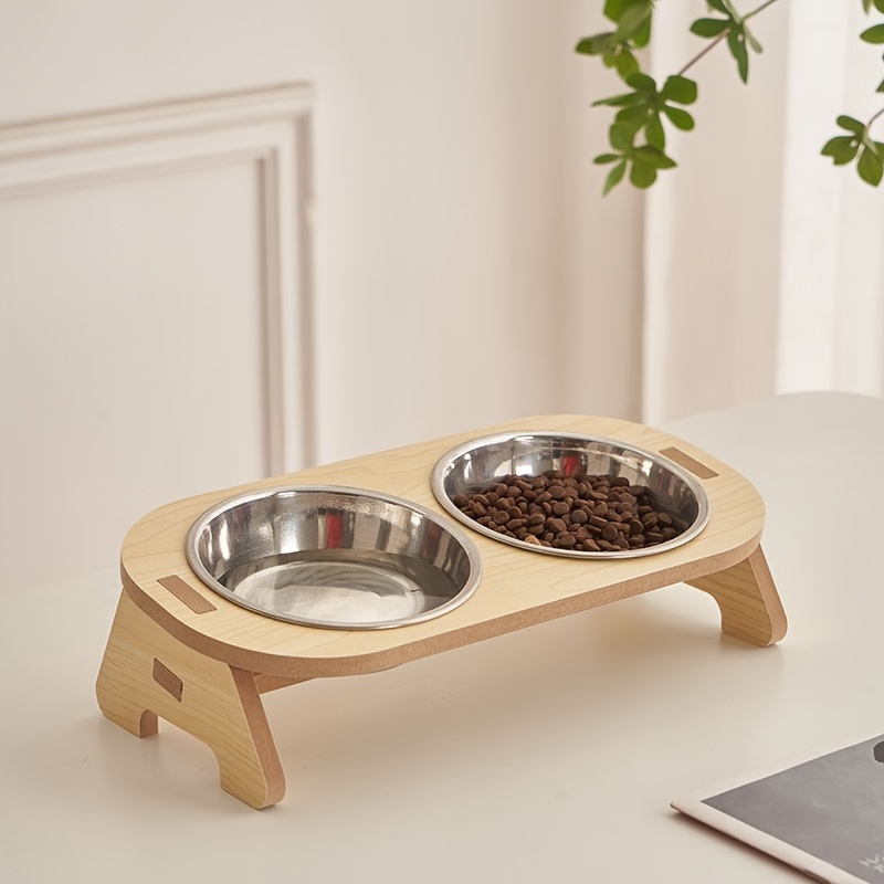 Cat bowls with stand best sale