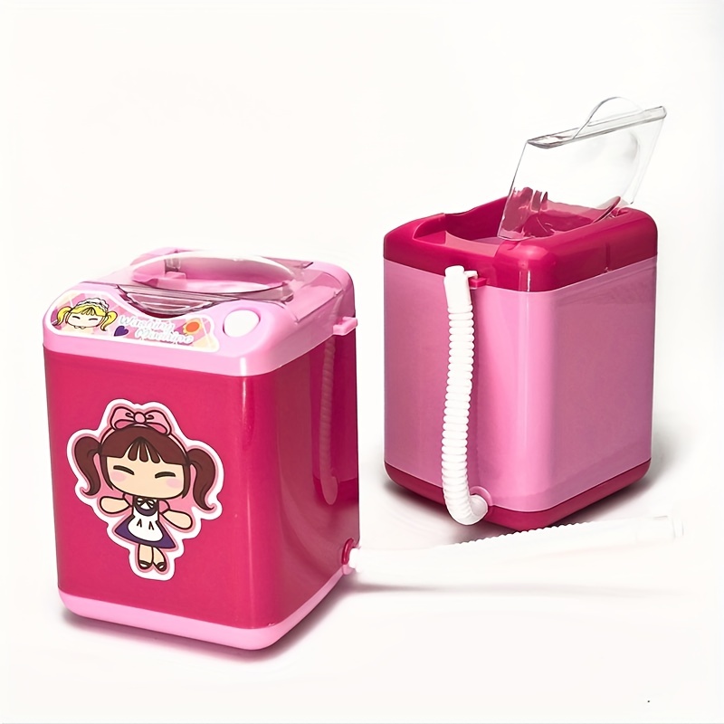 Brush Washing Machine Toys Mini Automatic Makeup Brush Cleaner Electric  Makeup Brush Sponge Washing Machine For Women - Temu