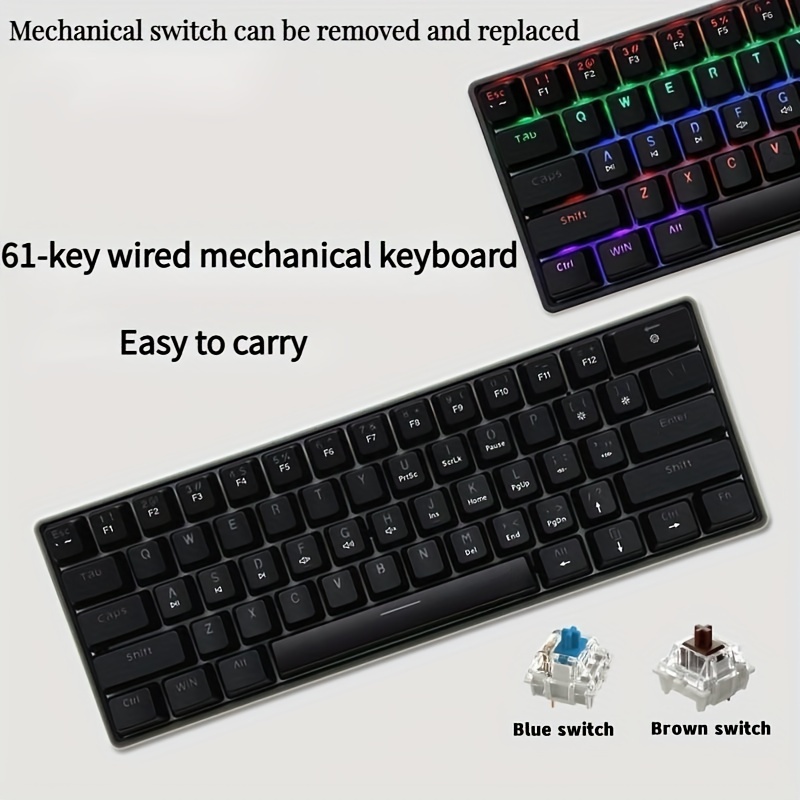 Megake Wired 104 key Multicolored Led Light Mechanical - Temu