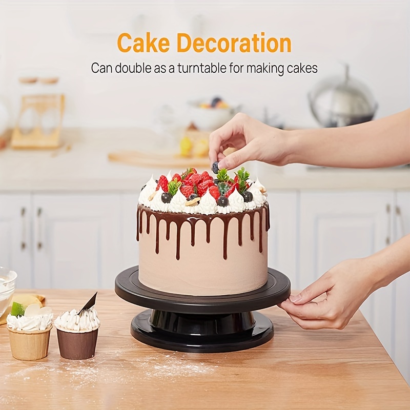 Cake Turntable Round Cake Stand Baking Tools DIY Mold Rotating Stable Cake  Turntable for Decorating Pastries Cupcake Desserts