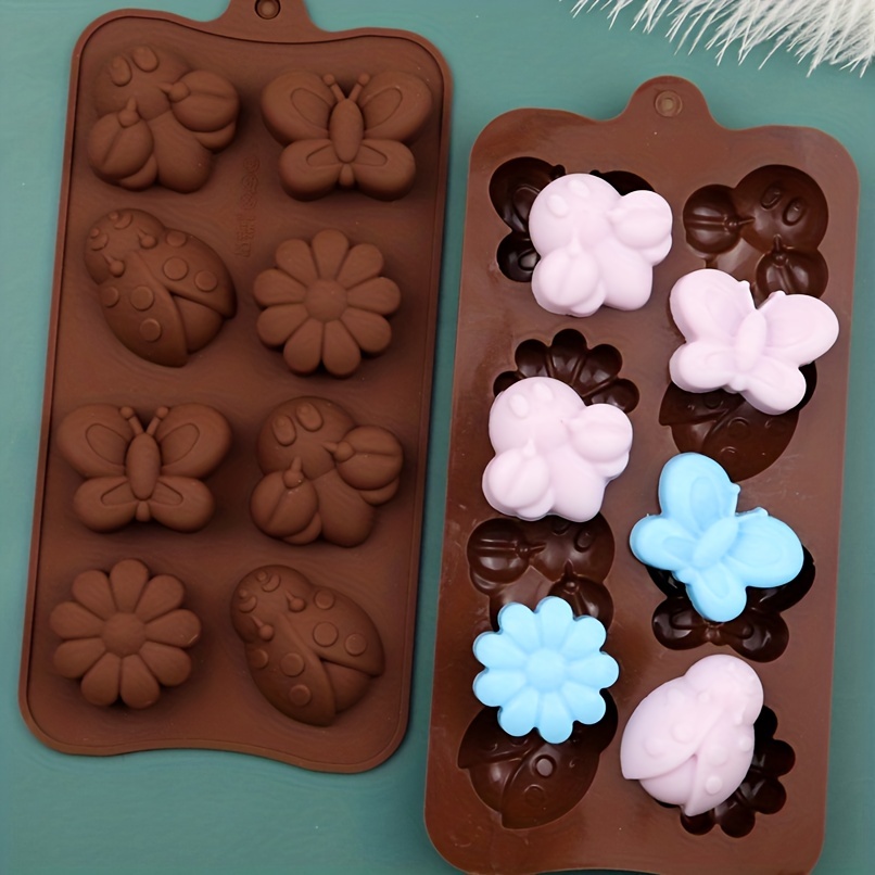 Bee Beetle Flower Silicone Chocolate Mold Baking Supplies - Temu