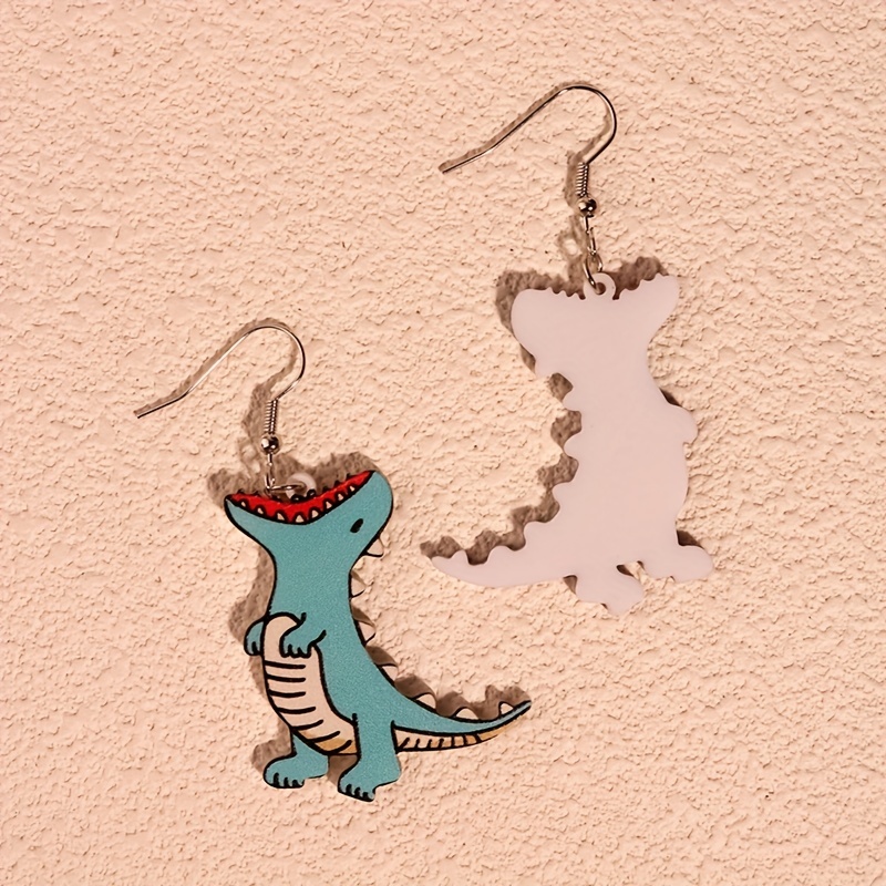 Lovey Cartoon Dinosaur Dangle Earrings