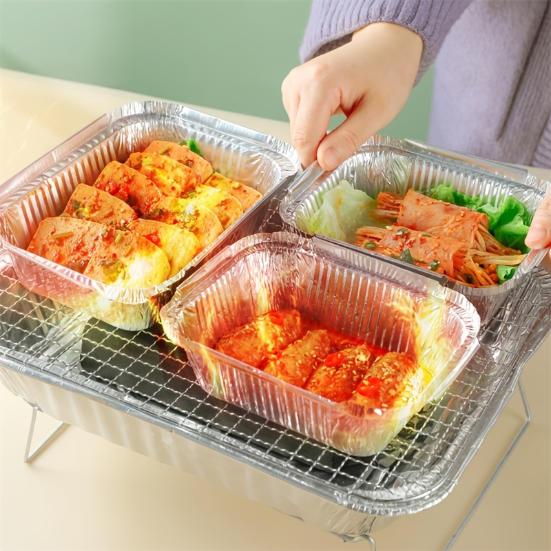 Disposable Aluminum Foil Pans With Lids - Rectangle Tin Foil Pans For  Cooking, Heating, Storing, Baking, Meal Prepping, And Baking Tools -  Kitchen Gadgets And Accessories For Home Kitchen - Temu