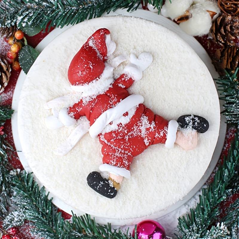 Moule Silicone 3D Père Noël Pour Ciment Ou Résine - Création Jardinière Décorative De Noël