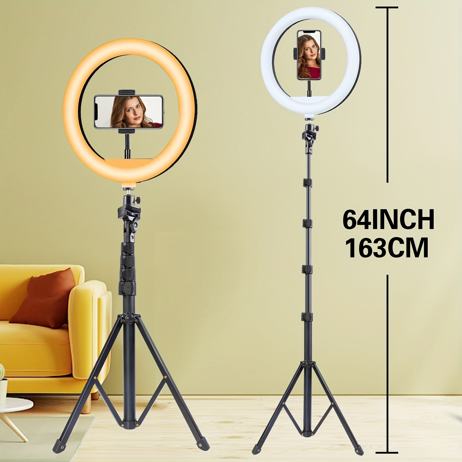 Ringlight 13 Inch Selfie Ringlight With Tripod Stand & Flexible Phone  Holder, Dimmable Led Light Stand Gift For Birthday/Easter/President's  Day/Boy/Gi